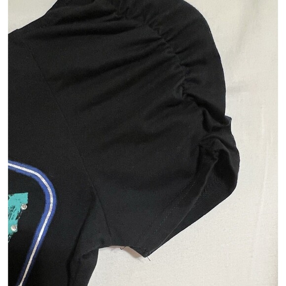 Rocawear Fitted One Shoulder Top urban all over print spell out rhinestone V - Picture 5 of 5